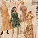 McCall's Pattern 7297  Misses' Scoop Neck, Gathered Raised Waist, Princess Seam Dress Size 14 16 18