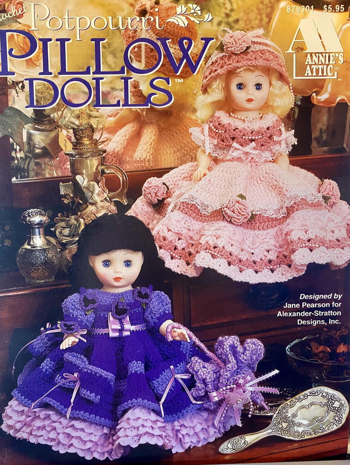 Potpourri Pillow Dolls Annie 's Attic Crochet Pattern Booklet 879301 for 8" doll