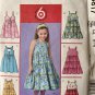 Flared Summer dress Girls Sewing Pattern Sundress, Child size 6 7 8 McCalls 4817