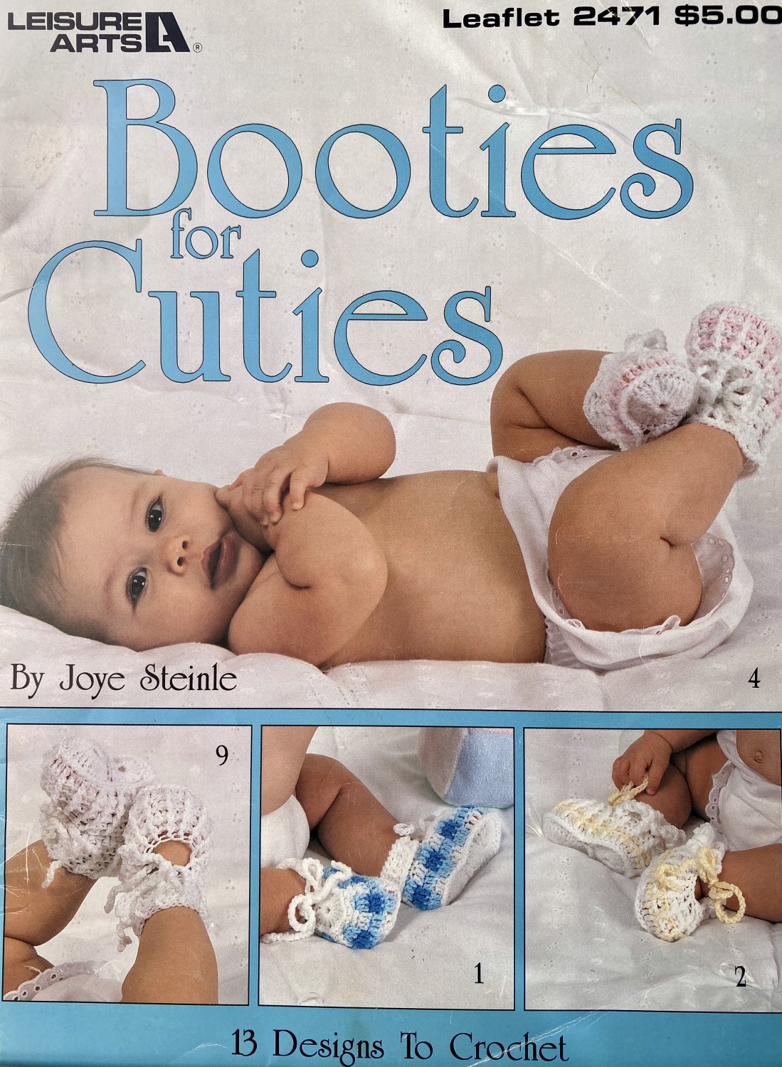 Booties for Cuties Baby 13 crochet designs Leisure arts 2471