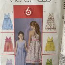 Summer dress Girls Sewing Pattern Sundress, Child size 10 12 14 McCalls 4761