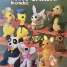 Crocheted Critters duck rabbit kangaroo owl turtle dog panda elephant Leisure Arts pattern 167