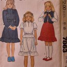 McCall's 7863 Girl's Vest, Blouse and Skirt Sewing Pattern size 12 girls
