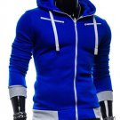 Casual Style Slimming Hooded Zipper Long Sleeves Thicken Cotton Blend Sport Coat For Men
