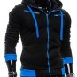 Casual Style Slimming Hooded Zipper Long Sleeves Thicken Cotton Blend Sport Coat For Men