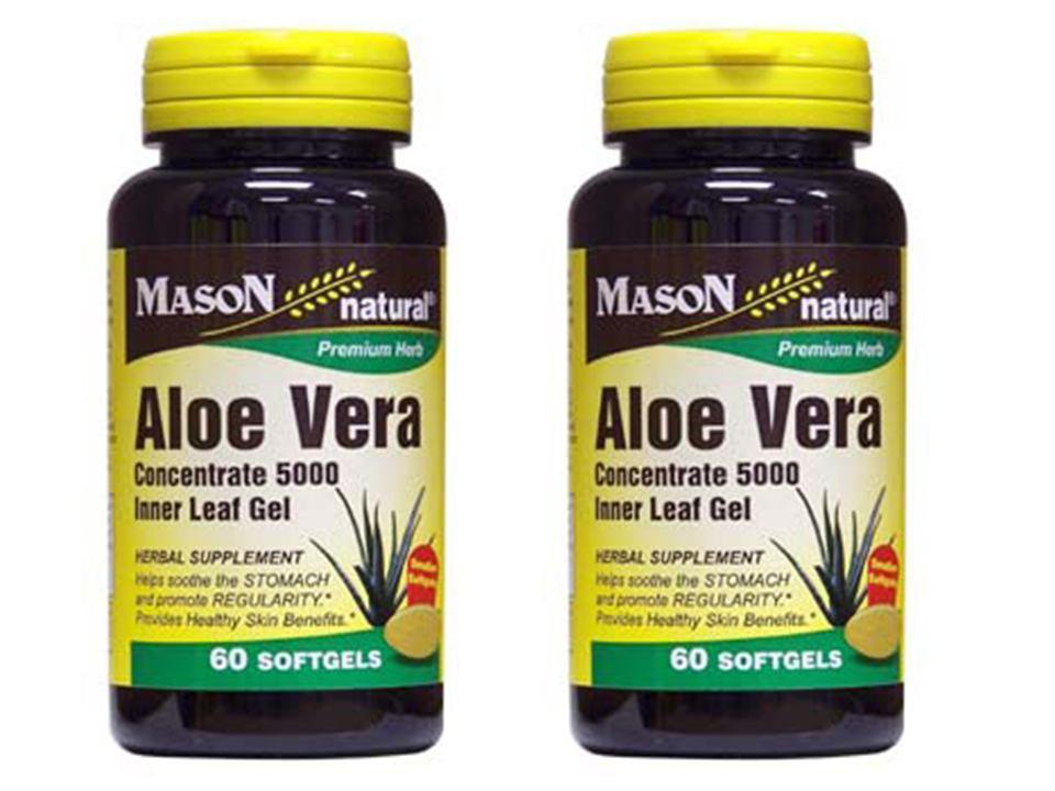 Aloe Vera 5000 Mg Concentrate Inner Leaf Gel 60 Softgel 2 Packs 4253