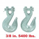 Haul-Master,3/8 in. 5400 lbs ,Clevis Grab Hooks 2 Pc each Pack