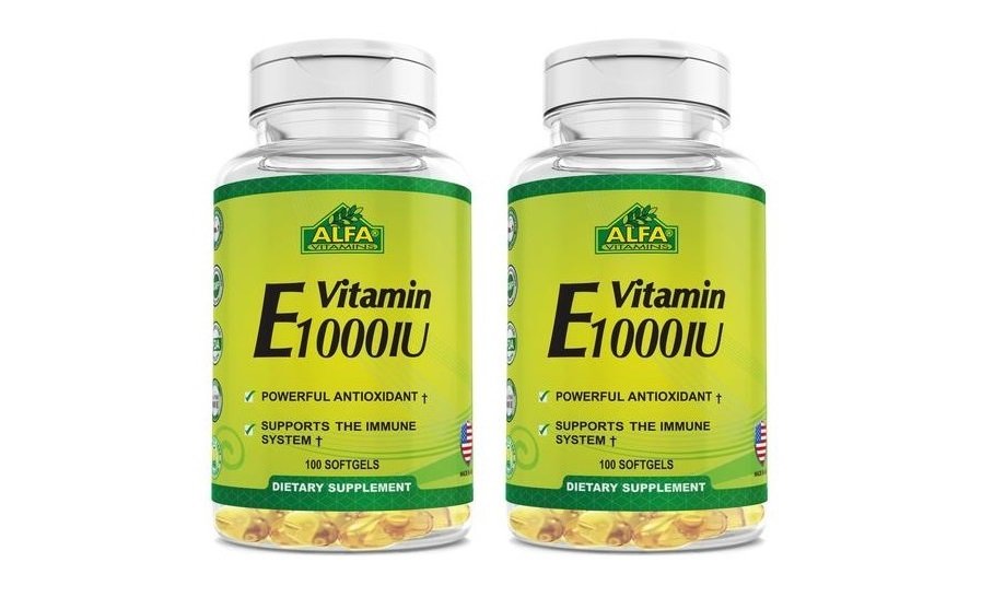 Alfa Vitamin, Vitamin E 1000 IU 100 Softgels each bottle (2 bottles)