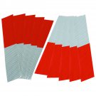 2 in. x 12 in. Red and White Reflective Strips, 20 Pk.