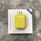 i12 TWS Bluetooth 5.0 Earphone Smart Touch Wireless Headphones earbuds (Yellow)