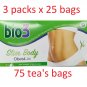 Bio3 Weight Control Tea, Slim Body ,Weight Control , Slim Tea , 3 Pack , 75 bags