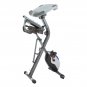 Large Sliding Desktop Station Folding Semi-Recumbent Exercise Bike Gray