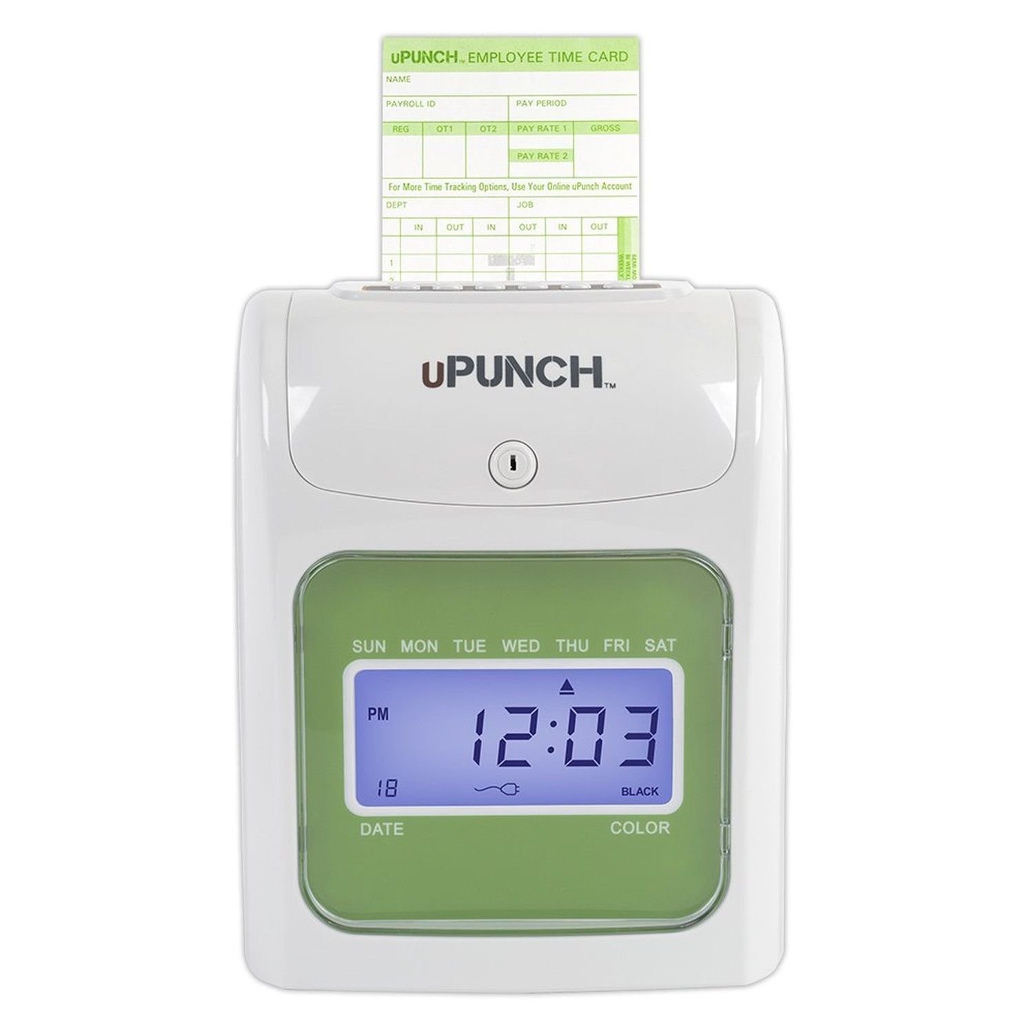 Electronic Time Clock Punch Card Machine Employee Work Hours Payroll 