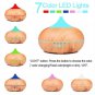 Aromatherapy Led Light Diffuser Humidifier 500ml Wood Grain Ultrasonic Ionizer