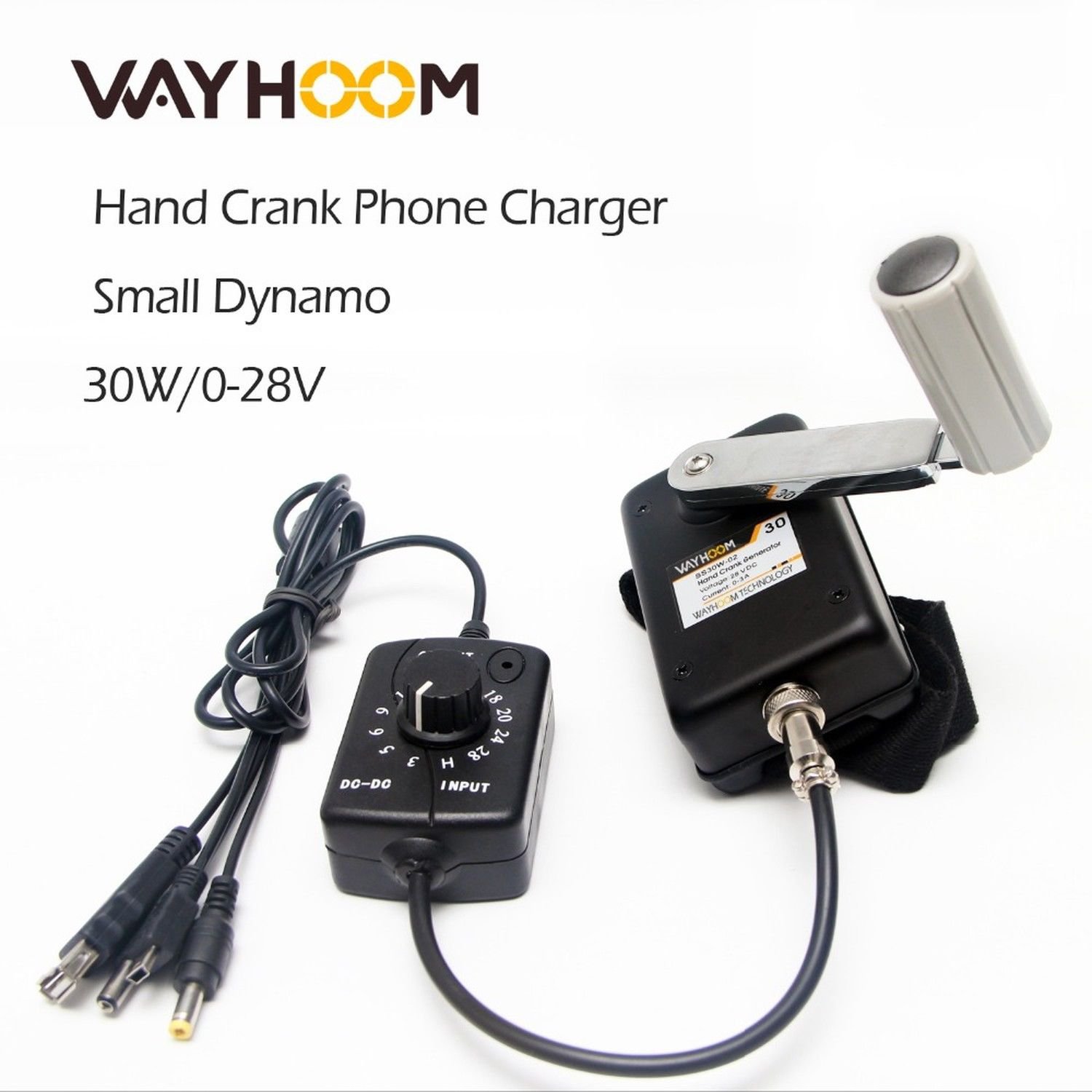 Portable Hand Crank Generator 30W Small Dynamo Outdoor Emergency Phone Charge...
