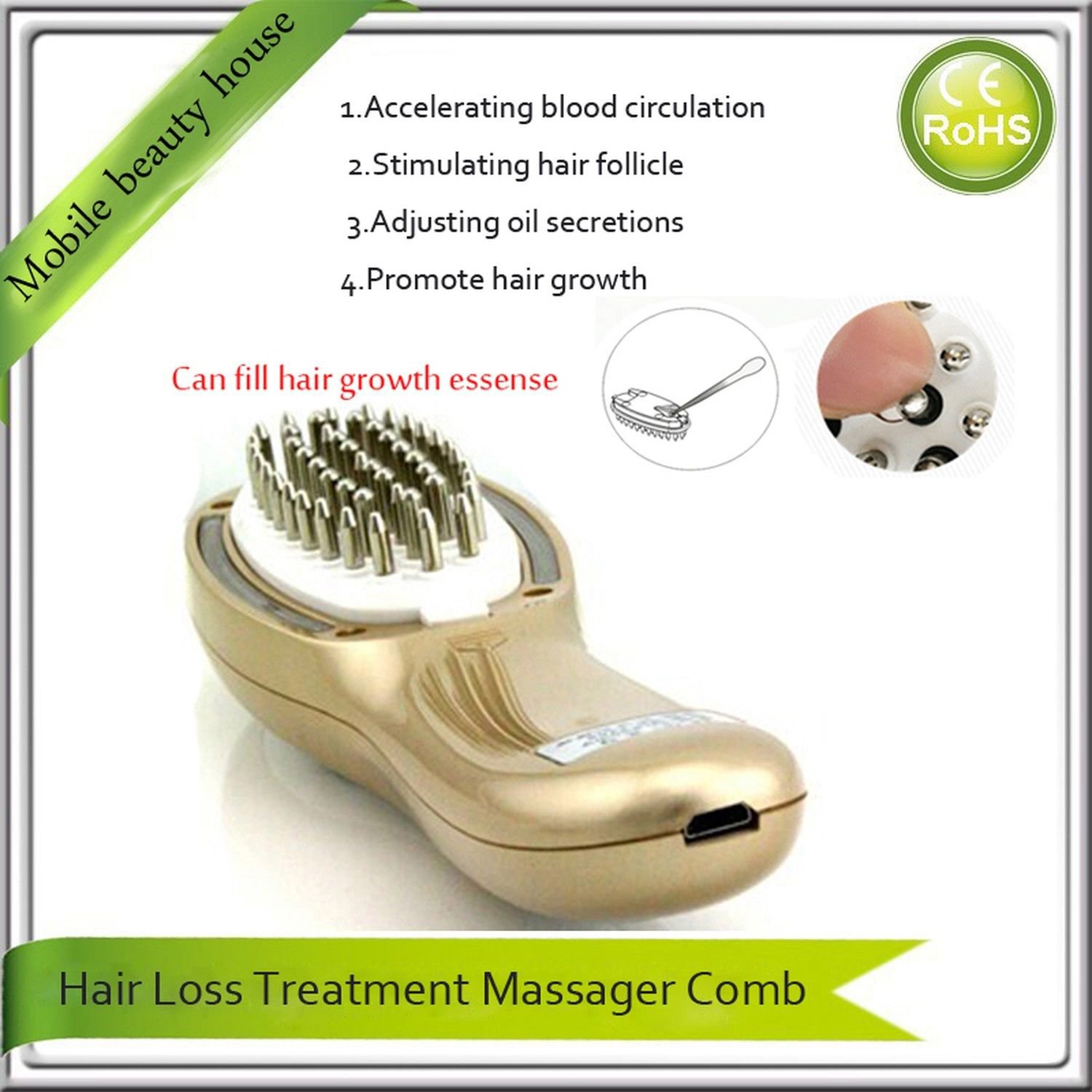 New 2017 Laser Hair Regrowth Massager Vibrator Comb Electric Scalp