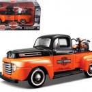 1948 Ford F-1 Pickup Truck Harley Davidson With 1948 FL Panhead Motorcycle 1/24