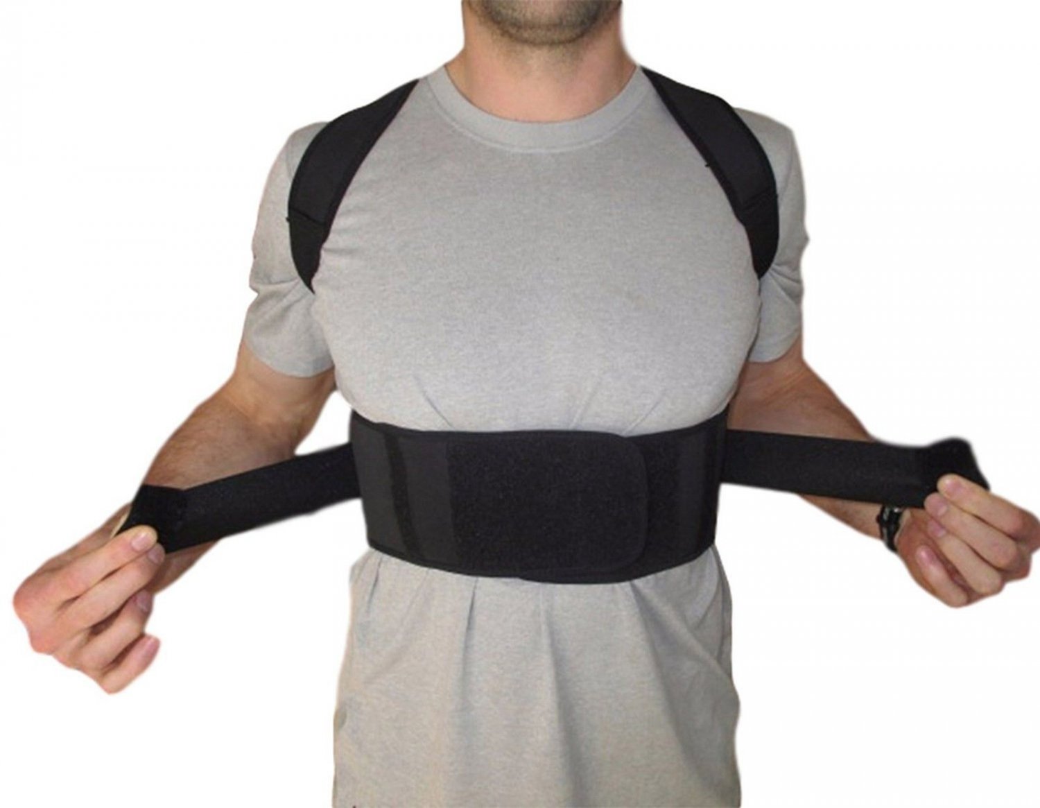 Men's Posture Corrector Magnetic Therapy Corset Back Support Vest- M Size