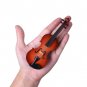 Mini Violin Upgraded Version With Support Miniature Wooden Musical