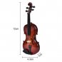 Mini Violin Upgraded Version With Support Miniature Wooden Musical