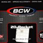 Box 100 BCW PRO 20-POCKET PAGES FOR 2x2 CARDBOARD FLIPS SLIDES POGS COINS COUPON