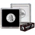 (10) BCW 2X2 COIN SNAP - QUARTER - BLACK for Premium Long-term Storage Snaps