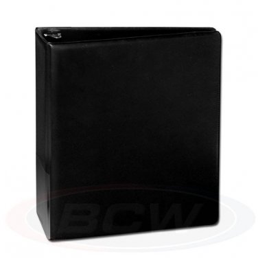 CASE(12) BCW 2" ALBUM - PLAIN - BLACK - Heavy D-ring Binder