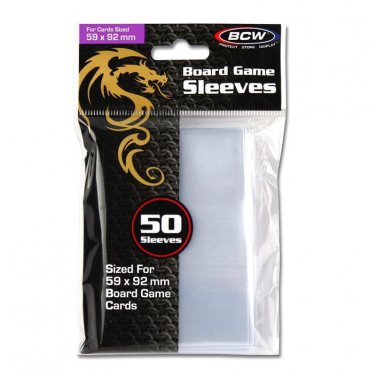 1 Case (6,000) BCW BOARD GAME SLEEVES 59MM X 92MM for American & European Cards