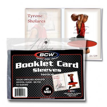 1 Case 5000 BCW BOOKLET Soft 2-Mil Acid Free Poly CARD SLEEVES - 5 3/8 x 3 11/16