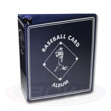 CASE(12) BCW 3" ALBUM - BASEBALL - BLUE - Heavy Duty D-ring Binder