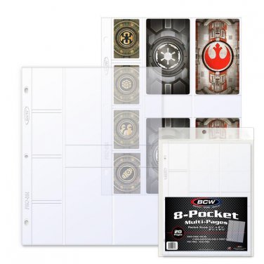 1 Case (500) BCW PRO 8-POCKET - MULTIPLE SIZE POCKETS - (20 CT. PACK)