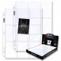 300 BCW 9-Pocket Clear Trading/Sports Card Album Pages/ Coupon Binder Sheets