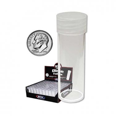 (200) BCW COIN TUBES - DIME
