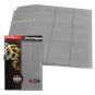1 Case (200) BCW GAMING SIDE LOADING 18-POCKET PRO BINDER PAGES - GRAY