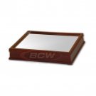 Case 12x BCW Wood Base for Mini Baseball Helmet Display - Oblong