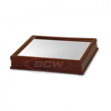 Case 12x BCW Wood Base for Mini Baseball Helmet Display - Oblong