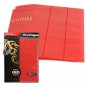 1 Case (200) BCW GAMING SIDE LOADING 18-POCKET PRO BINDER PAGES - RED