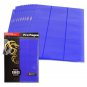 100 BCW GAMING SIDE LOADING 18-POCKET PRO BINDER PAGES - MTG - BLUE