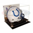 1x BCW Deluxe Acrylic Football Helmet Display - Mirrored Back - Gold Risers 1x BCW Deluxe Acrylic Football Helmet Display - Mirrored Back - Gold Risers