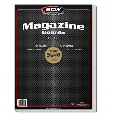 Case 1000 BCW Magazine Backing Boards - 8.5x11 - Acid Free