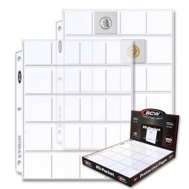 (100) BCW PRO 20-POCKET PAGE (100 CT. BOX)