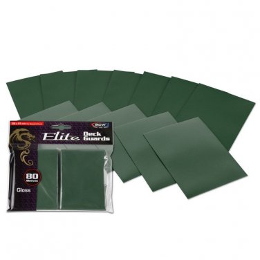 6 packs (480) BCW DECK GUARD - ELITE - GLOSSY - GREEN