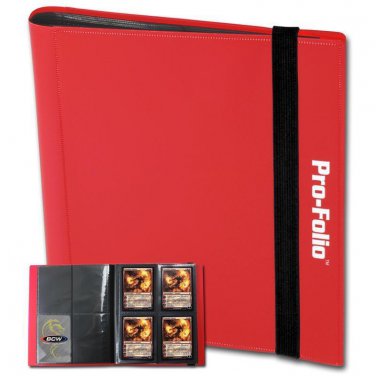 BCW GAMING PRO-FOLIO 4-POCKET ALBUM - RED