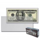 (100) BCW DELUXE CURRENCY HOLDER - REGULAR BILL (100) BCW DELUXE CURRENCY HOLDER - REGULAR BILL