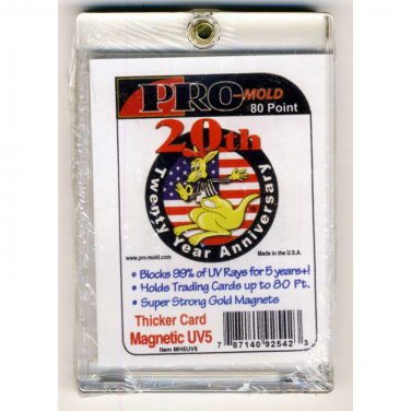 1x Pro Mold MH5UV5 Thicker 80 Pt Magnetic Card Holder (5 Year UV Protection)