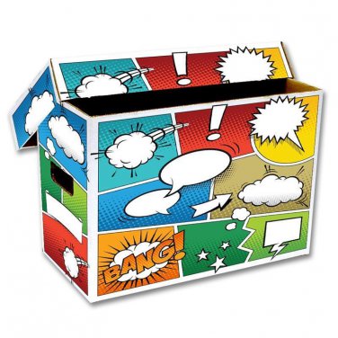 x1 BCW Short Cardboard Comic Box with POW! Art Design