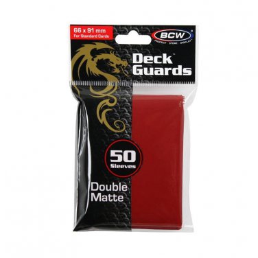 300 BCW GAMING DECK GUARD (SLEEVES) - MATTE - RED