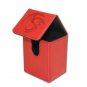 1x BCW GAMING DECK CASE BOX - LX - RED - Leatherette with Magnetic Closure