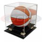 1x BCW Acrylic Mini Basketball Display - UV Protected/Mirrored Back/Gold Risers