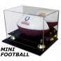 1x BCW Acrylic Mini Football Display - UV Protected/Mirrored Back/Gold Risers